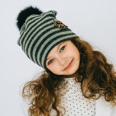 Дитяча демісезонна шапочка для дівчинки \"Волстром\", DemboHouse (ДембоХаус)