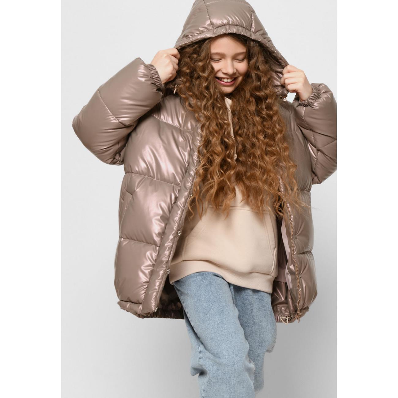 Зимова куртка для дівчинки, пудра (DT-8320-25), X-Woyz