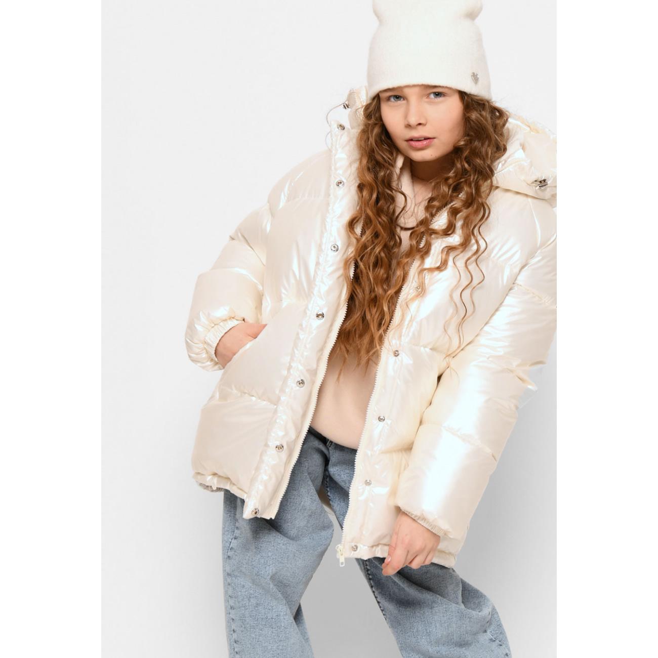 Зимова куртка для дівчинки, молоко (DT-8320-3), X-Woyz