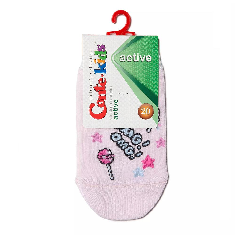 Дитячі бавовняні шкарпетки Active, короткі з малюнком (17С-87СП), Conte Kids