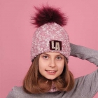 Дитячий зимовий комплект (шапка + шарф-хомут) для дівчинки "Еймі", DemboHouse (ДембоХаус)