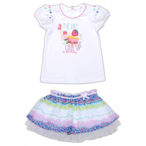 Комплект футболка и юбочка для девочки "Сладкая мечта" (40154-16/41), Garden Baby.