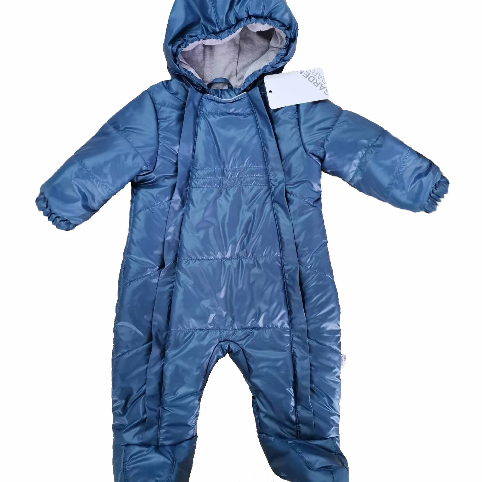 Детский демисезонный комбинезон для мальчика, серо-синий (101033-36/32), Garden Baby (Гарден Беби)