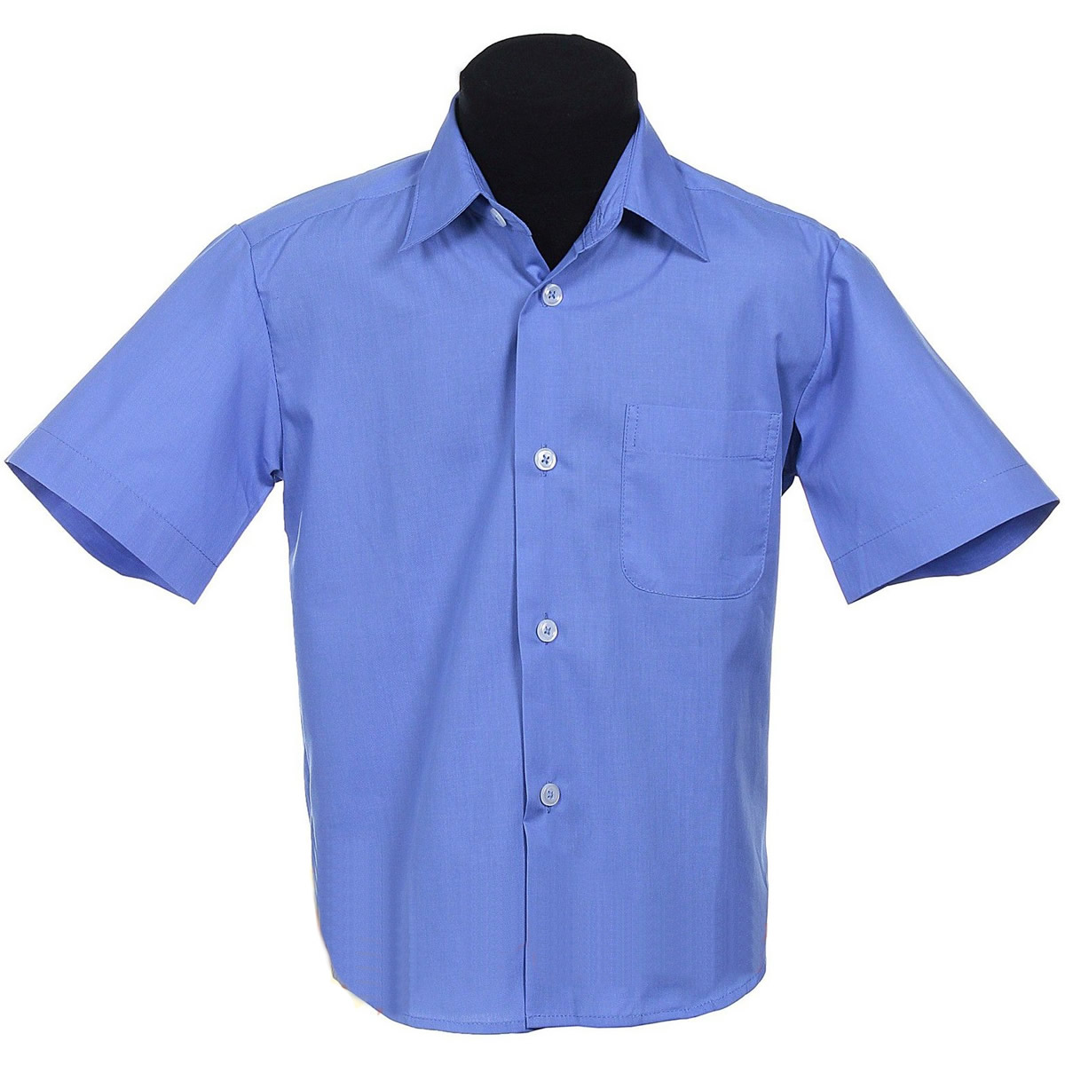 Рубашка для мальчика, короткий рукав, синяя (13В13), ТМ Гротекс