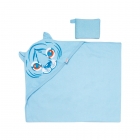 Дитячий рушник з куточком для купання Малюк блакитний 80х100 см, 00141, Gabbi