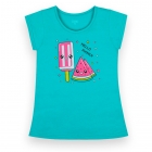 Дитяча футболка для дівчинки Морозиво, ментол, 12646, Gabbi Габбі