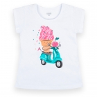 Детская футболка для девочки Сладости, белая, 12648, Gabbi Габбі