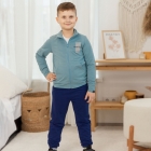 Дитячий костюм для хлопчика кофта та штани, блакитний 13902, Gabbi Габбі