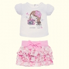 Комплект футболка і спідничка для дівчинки "Квіткова колекція" (40131-16 / 35), Garden baby (Гарден Бейбі)