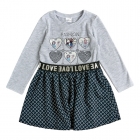 Дитяча сукня для дівчинки, сірий-т.сіній (45082-16 / 49), Garden Baby (Гарден Бебі)