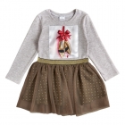 Дитяче плаття для дівчинки, бежево-кавове (45085-09 / 16), Garden Baby (Гарден Бебі)