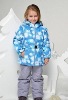 Зимний термокомплект для девочки "Зимние гвоздики" голубой (Z105-17), Baby Line