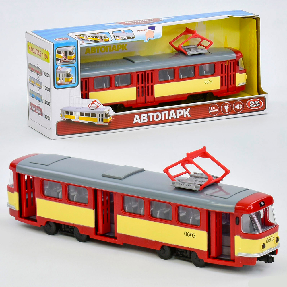 Автомодель - игрушка Трамвай со светом и звуком (9708 D), Play Smart