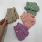 Теплые детские рукавицы Сердце 1-3 года, 2-25