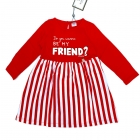 Детское платье для девочки, красное-полоска (40945),  Wanex