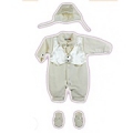 Нарядный комплект (Человечек + Чепчик+Носочки) на мальчика (630), Baby Life
