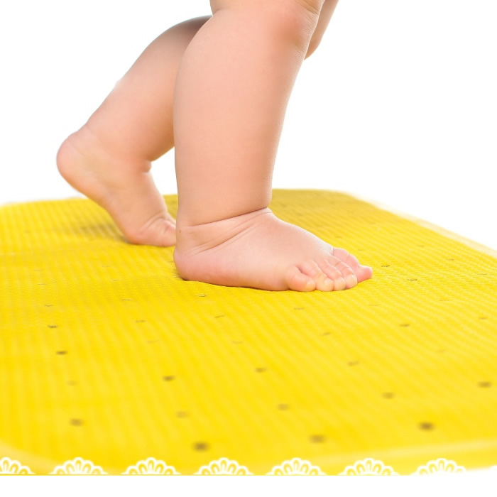 Антиковзаючий килимок для ванної, жовтий (071113-001), Kinderenok