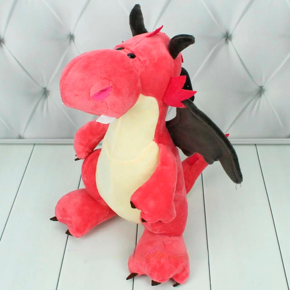 М'яка іграшка дракон Малинка, 34 см, рожевий, 21214-3, Копіця