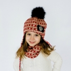 Детский комплект (шапочка+хомут) для девочки "Либерти", DemboHouse (ДембоХаус).