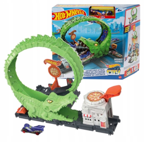 Hot Wheels CITY Pista Looping Ataque do Crocodilo Mattel HKX39