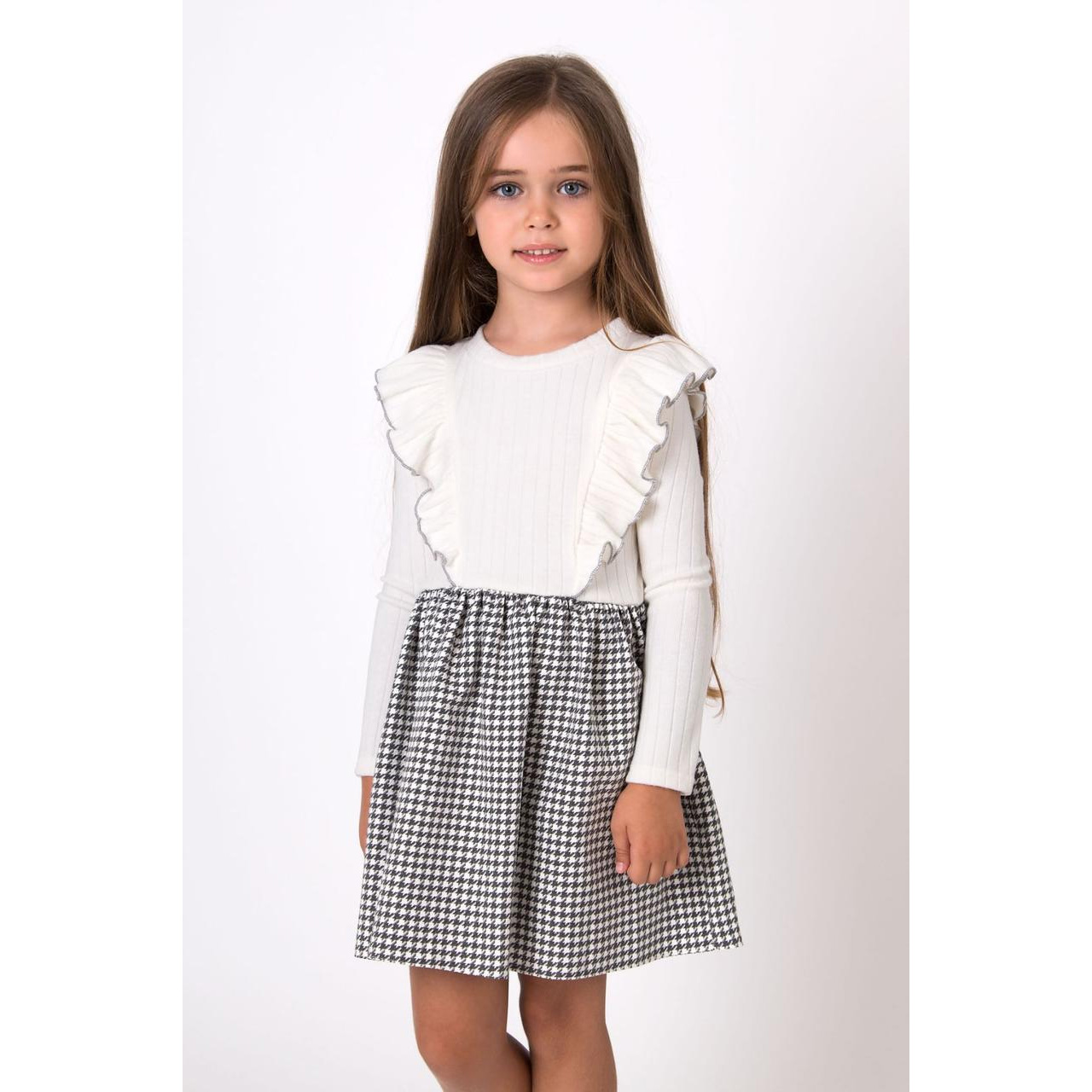 Ошатне плаття для дівчинки з довгим рукавом і воланами 01 (5309), Mevis