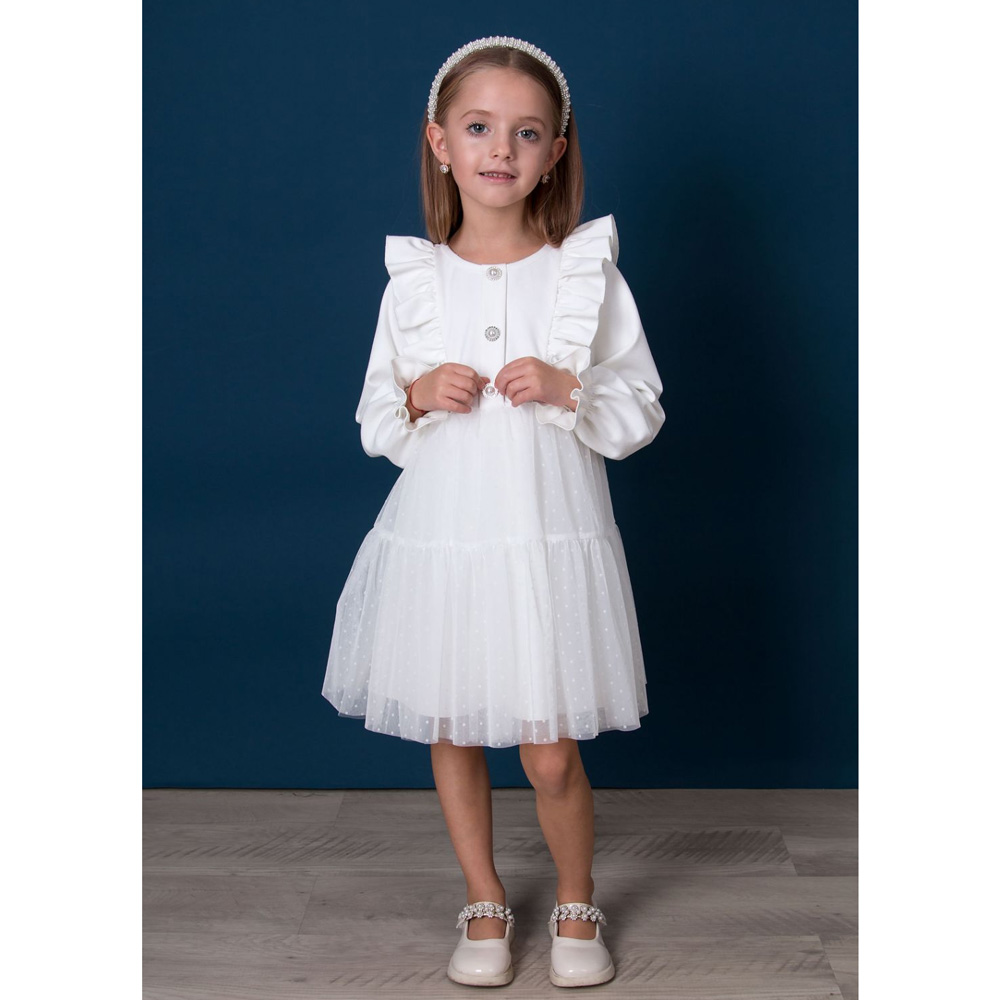 Ошатне плаття для дівчинки з довгим рукавом і фатиновою спідницею (5635-01), Mevis
