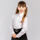 Шкільна блуза для дівчинки (БШ-00104) з брошкою, ТМ Malena