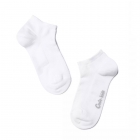Дитячі бавовняні шкарпетки Active, короткі, однотонні, білі (19С-180СП), Conte Kids