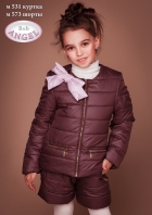 Демісезонний комплект для дівчинки (куртка + шорти) 573 + 531, Baby Angel (Україна)