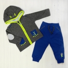 Дитячий костюм для хлопчика (кофта + штани), сіро-синій (2750-041), Mackays