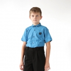 Рубашка для мальчика с коротким рукавом, синяя (9150), Musti