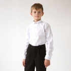 Рубашка для мальчика с длинным рукавом, белая (9290), Musti