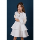 Нарядное платье для девочки с длинным рукавом и вышивкой (5565), Mevis