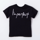 Детская футболка "I'm perfect", черная (202074), Monaliza