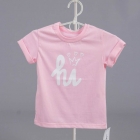 Детская футболка Hi, розовая (212077), Monaliza