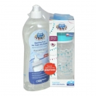 Промо набор Бутылка с широким отверстием LET'S CELEBRATE 240 мл синяя + Жидкость для мытья бутылочек и сосок 500 мл (0224), Canpol Babies.