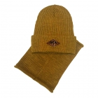 Комплект зимова шапка та снуд для хлопчика, коричневий (23WP18), Nikola
