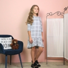 Подростковое платье для девочки, серое (5433),  Orko