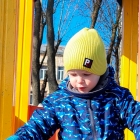 Детская демисезонная шапка для мальчика, желтая (21VP18), Pompona