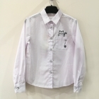 Детская блуза для девочки "Кэти" Орнелла длинный рукав, белая (072019), Промателье