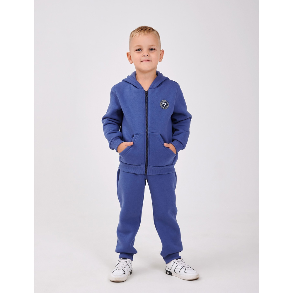 Дитячий теплий костюм (толстовка + штани) для хлопчика синій (117545-1), Smil (Сміл)