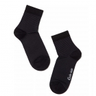 Дитячі бавовняні шкарпетки Tip-Top, чорний, смужка (5С-11СП), Conte Kids