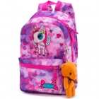 Рюкзак дошкільний для дівчаток, рожевий, єдиноріг (1102), SkyName
