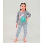 Детская пижама для девочки с единорогом, серая 104522, Smil