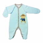 Комбінезон чоловічок з ведмедиком для новонародженого, блакитний, 108672, Smil