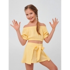 Літня блуза топ для дівчинки, лимонна (110762), Smil (Сміл)