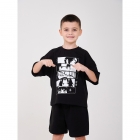 Літня футболка для хлопчика чорна (110870-1), Smil (Сміл)
