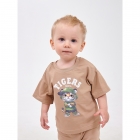 Летняя футболка для мальчика Tigers бежевая (110875-1), Smil (Смил)