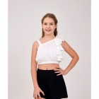 Дитячий топ для дівчинки молочний, Smil 110897-1