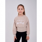 Світшот "SIMPLY NICE" для дівчаток 116693, Smil (Сміл)
